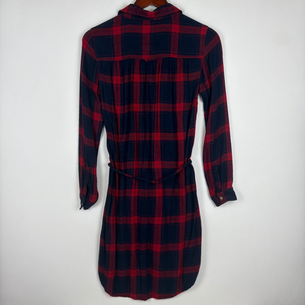 American Eagle Shirt Dress Plaid Tie Waist - Picture 2 of 4